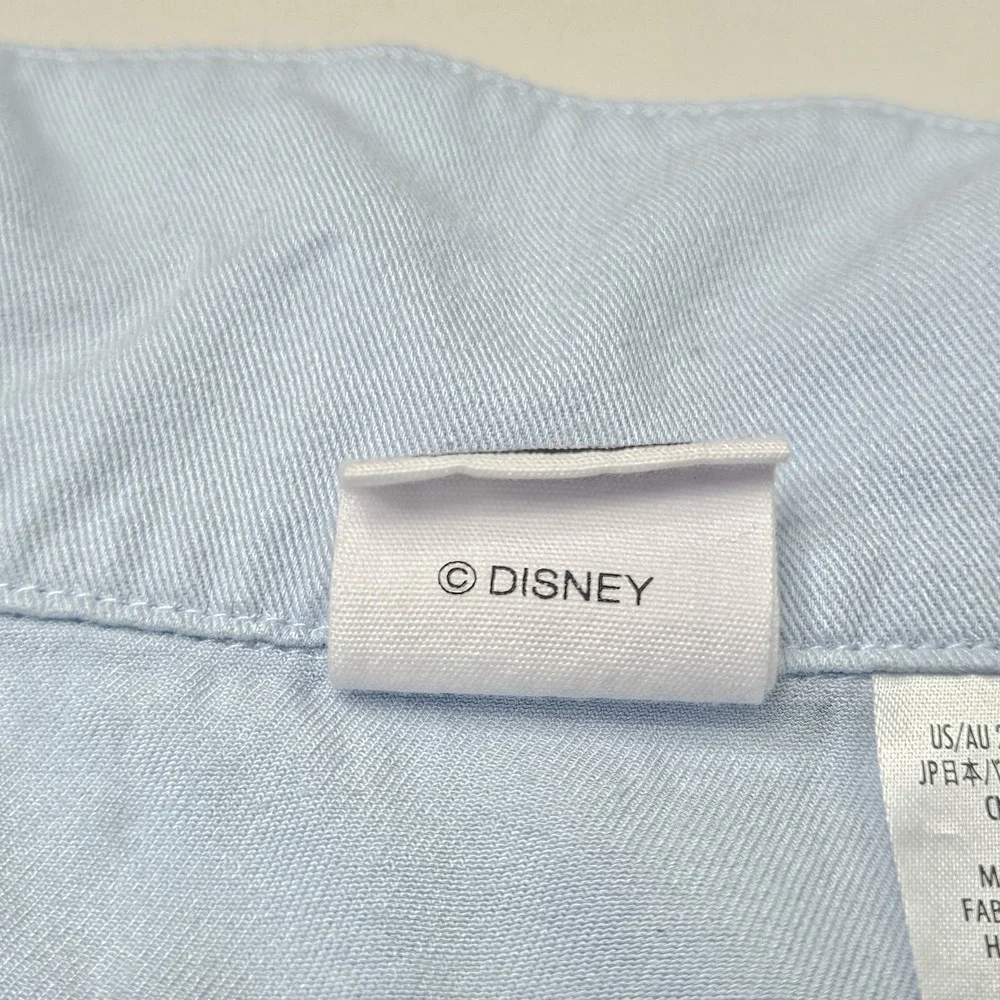Disney Oswald The Lucky Rabbit Pajama Shirt 2X Blue Button Down Unisex